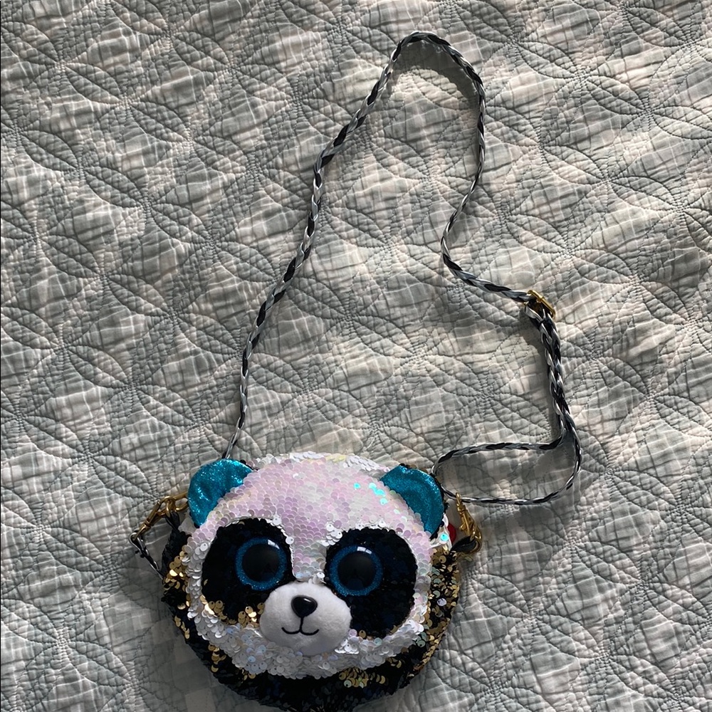 Ty Black and White Panda Bag